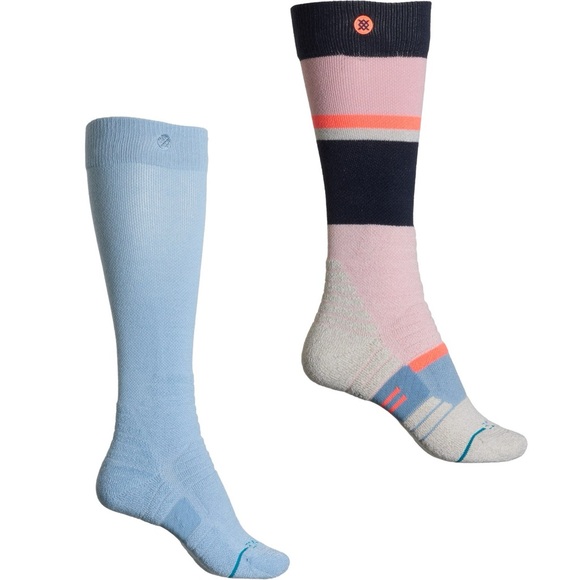 Stance Accessories - Stance Powdered Midweight Snow Socks - 2-Pack, Over the Calf (For Men and Women)